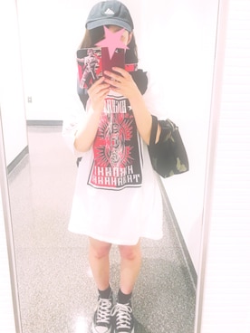 「プロレス観戦！」｜美香さん（レディース・154cm）の夏コーディネート