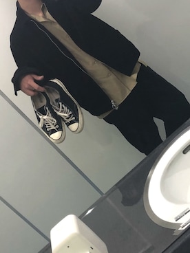 「SLICK（スリック）のアイテム（ブルゾン）」を使った、あまちゃん相互さん（メンズ・168cm）の秋コーディネート