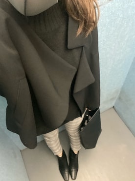 「ENFOLD（エンフォルド）のアイテム（ノーカラージャケット）」を使った、aさん（レディース・160cm）の秋コーディネート