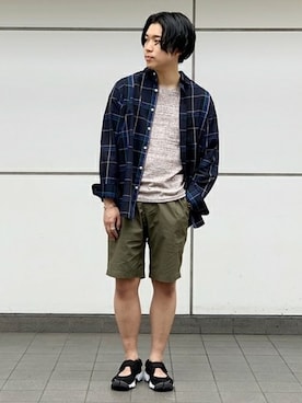 「SEIKO（セイコー）のアイテム」を使った、hori kooさん（メンズ・173cm）の夏コーディネート