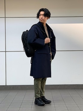 「EDIFICE LA BOUCLE（エディフィスラブークル）のアイテム（スウェット）」を使った、hori kooさん（メンズ・173cm）の冬コーディネート