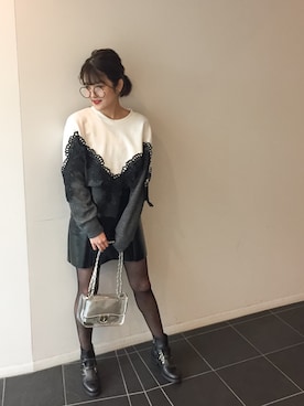 「RagsUnite（ラグズユナイト）のアイテム」を使った、Narcissus  crystaさん（レディース・162cm）の冬コーディネート