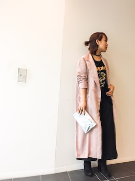 「アイテム（テーラードジャケット、ピンク系）」を使った、Narcissus  crystaさん（レディース・160cm）の春コーディネート
