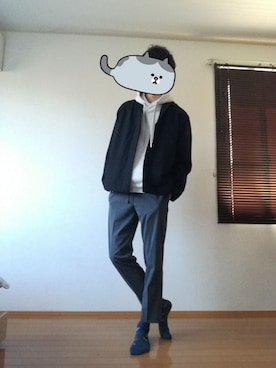 「STUDIOUS（ステュディオス）のアイテム（パーカー）」を使った、ごにるさん（メンズ・178cm）の春コーディネート