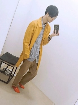 「URBAN RESEARCH Sonny Label（アーバンリサーチサニーレーベル）のアイテム（ステンカラーコート）」を使った、りょたさん（メンズ・178cm）の春コーディネート