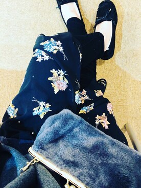 「ZARA（ザラ）のアイテム（ワンピース/ドレス、ブラック系）」を使った、hollyさん（レディース）の春コーディネート