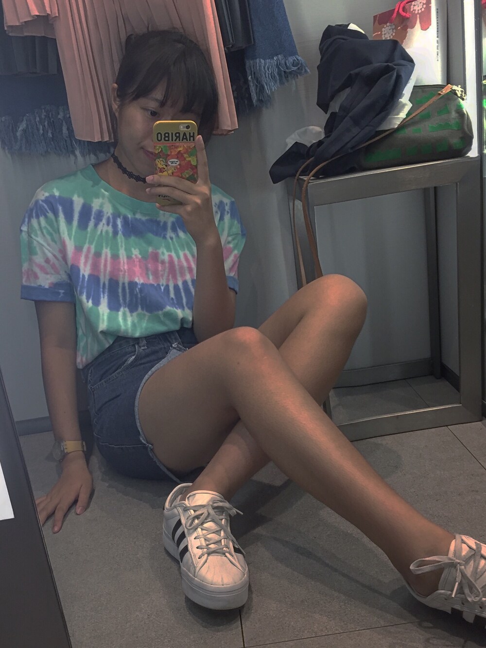 「ZARAのアイテム（Tシャツ/カットソー、その他）」を使った、MGさん（レディース・163cm）の夏コーディネートの1枚目の写真