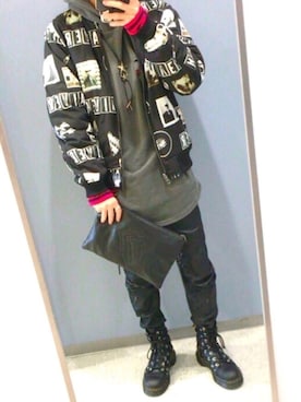 「CASPER JOHN AIVER（キャスパージョンアイバー）のアイテム（ブルゾン）」を使った、ryuuuuuuuuuu︎︎︎☺︎さん（メンズ・172cm）の冬コーディネート