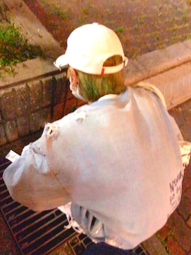 「CASPER JOHN AIVER（キャスパージョンアイバー）のアイテム（帽子）」を使った、ryuuuuuuuuuu︎︎︎☺︎さん（メンズ・172cm）の夏コーディネート