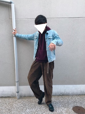 「wearhalloween2017」｜「アイテム（デニムジャケット）」を使った、きぬきぬさん（メンズ・174cm）の秋コーディネート