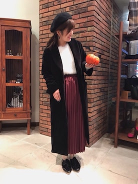 「ハロウィン」｜「アイテム（その他アウター）」を使った、みささん（レディース・158cm）の秋コーディネート