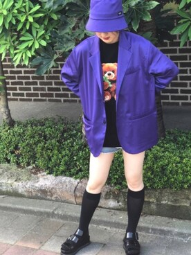 X-girl x YURINO SINGLE-BREASTED JACKETを使った人気ファッション
