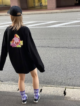 「XLARGE（エクストララージ）のアイテム」を使った、Emiruさん（レディース・165cm）の夏コーディネート