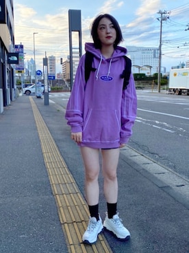 「XLARGE（エクストララージ）のアイテム」を使った、Emiruさん（レディース・165cm）の秋コーディネート