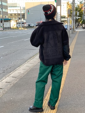 「XLARGE（エクストララージ）のアイテム（その他アウター）」を使った、小島えみるさん（レディース・165cm）の秋コーディネート