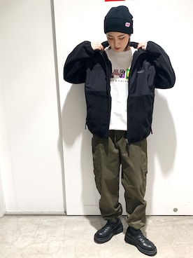 「XLARGE（エクストララージ）のアイテム（その他アウター）」を使った、小島えみるさん（レディース・165cm）の秋コーディネート