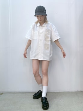 「XLARGE（エクストララージ）のアイテム」を使った、Emiruさん（レディース・165cm）の春コーディネート