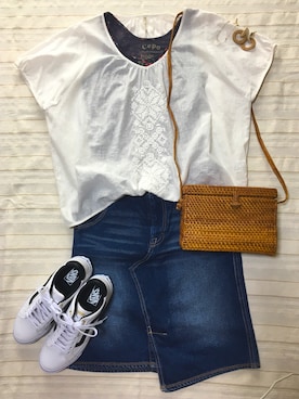 「Chica（チカ）のアイテム（アクセサリー）」を使った、+K*さん（レディース・153cm）の夏コーディネート