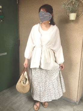 「羽織りもの」｜+K*さん（レディース・153cm）の夏コーディネート