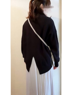 「巾着バッグ」｜「アイテム（PC・スマホグッズ/家電）」を使った、+K*さん（レディース・153cm）の冬コーディネート