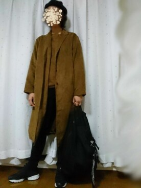 「アイテム（その他トップス、ブラウン系）」を使った、しーさん（レディース・167cm）の秋コーディネート