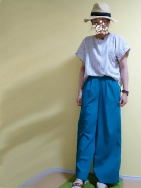 「AMERICAN HOLIC（アメリカンホリック）のチョーカー（チョーカー、ブラウン系）」を使った、しーさん（レディース・167cm）の夏コーディネート