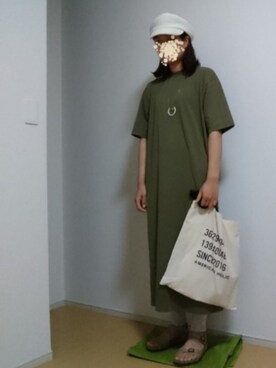 「AMERICAN HOLIC（アメリカンホリック）のクリアストーンつきネックレス（ネックレス、ホワイト系）」を使った、しーさん（レディース・167cm）の夏コーディネート