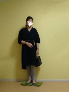 「AMERICAN HOLIC（アメリカンホリック）のオーバルリングイヤリング（イヤリング、その他）」を使った、しーさん（レディース・167cm）の秋コーディネート