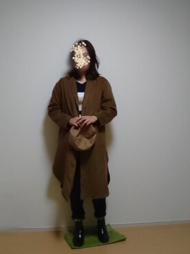 「AMERICAN HOLIC（アメリカンホリック）の3色ボーダーリブニット（ニット/セーター、その他）」を使った、しーさん（レディース・167cm）の秋コーディネート