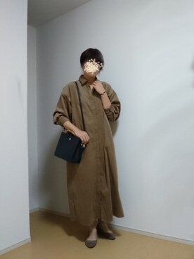 「URBAN RESEARCH DOORS（アーバンリサーチドアーズ）のスリットリブレギンス（レギンス/スパッツ、ベージュ系）」を使った、しーさん（レディース・167cm）の秋コーディネート