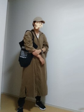 「SEVENDAYS=SUNDAY（セブンデイズサンデイ）のコーデュロイシャツワンピース（シャツワンピース、ベージュ系）」を使った、しーさん（レディース・167cm）の秋コーディネート