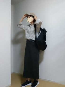 「Green　Parks（グリーンパークス）の帽子 キャップ（キャップ、ベージュ系）」を使った、しーさん（レディース・167cm）の春コーディネート