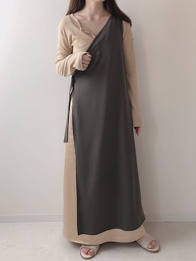 「Bab Bou Jeloud（バブブージュルード）のアイテム（ワンピース）」を使った、Bou Jeloudさん（レディース・160cm）の春コーディネート