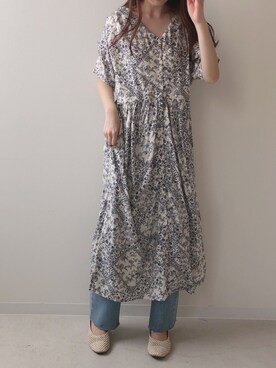 「Bab Bou Jeloud（バブブージュルード）のアイテム（ワンピース）」を使った、Bou Jeloudさん（レディース・160cm）の春コーディネート