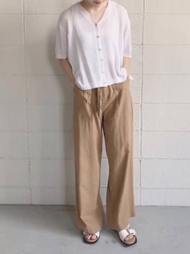 「Bab（バブ）のアイテム（サンダル）」を使った、Bou Jeloudさん（レディース・160cm）の春コーディネート