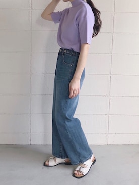 「Bab（バブ）のアイテム（サンダル）」を使った、Bou Jeloudさん（レディース・160cm）の春コーディネート