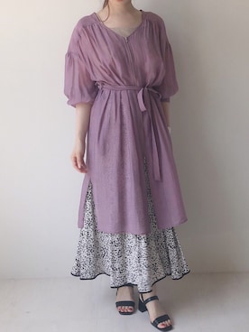 「Bou Jeloud（ブージュルード）のアイテム（ブルゾン）」を使った、Bou Jeloudさん（レディース・162cm）の夏コーディネート