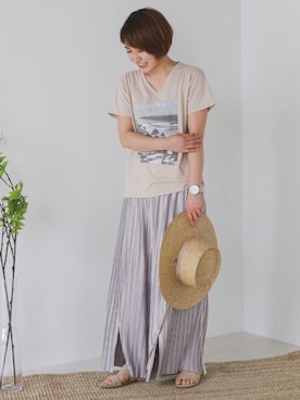 Bou Jeloudさん（レディース・153cm）の夏コーディネート