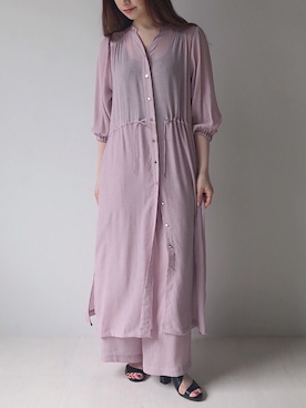 「アイテム（ワンピース/ドレス、パープル系）」を使った、Bou Jeloudさん（レディース・160cm）の夏コーディネート