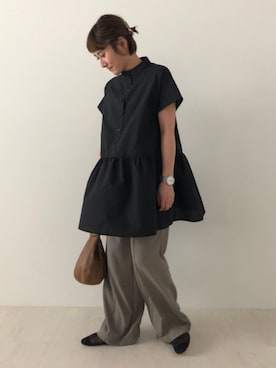 「ラフコーデ」｜「アイテム（チュニック）」を使った、Bou Jeloudさん（レディース・154cm）の夏コーディネート