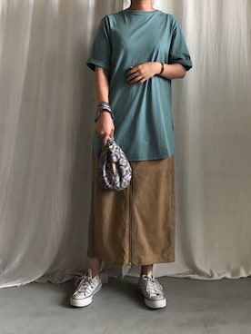 「Bou Jeloud（ブージュルード）のアイテム（チュニック）」を使った、Bou Jeloudさん（レディース・154cm）の夏コーディネート