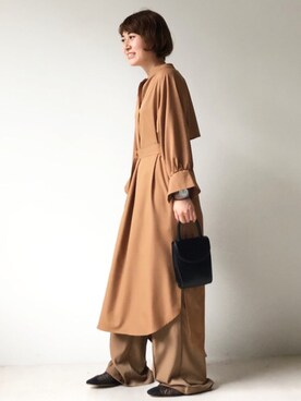トレンチシャツワンピースを使った人気ファッションコーディネート Wear