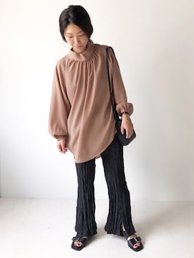 「Bab（バブ）のアイテム（サンダル）」を使った、Bou Jeloudさん（レディース・160cm）の夏コーディネート