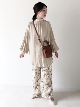 「Bou Jeloud（ブージュルード）のアイテム（バレエシューズ）」を使った、Bou Jeloudさん（レディース・160cm）の夏コーディネート