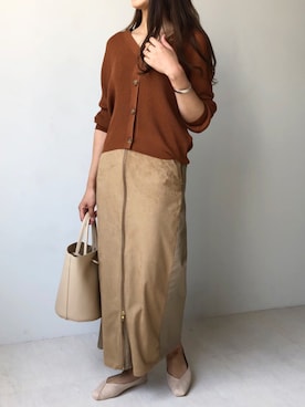 「Bou Jeloud（ブージュルード）のアイテム（バレエシューズ）」を使った、Bou Jeloudさん（レディース・164cm）の秋コーディネート
