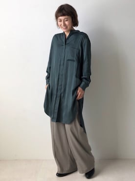 「ラブアンドピース2020」｜「アイテム（チュニック）」を使った、Bou Jeloudさん（レディース・154cm）の秋コーディネート