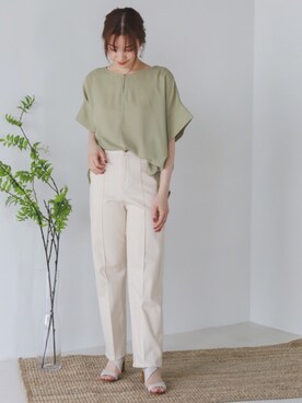 「ラブアンドピース2020」｜「アイテム（サンダル）」を使った、Bou Jeloudさん（レディース・162cm）の秋コーディネート