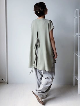 「ラブアンドピース2020」｜「アイテム（チュニック）」を使った、Bou Jeloudさん（レディース・154cm）の秋コーディネート