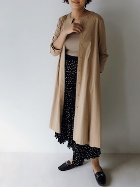 「アイテム（ドレス）」を使った、Bou Jeloudさん（レディース・172cm）の秋コーディネート