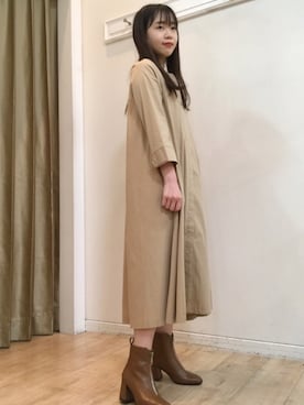 「ラブアンドピース2020」｜「アイテム（ワンピース/ドレス）」を使った、Bou Jeloudさん（レディース・156cm）の秋コーディネート